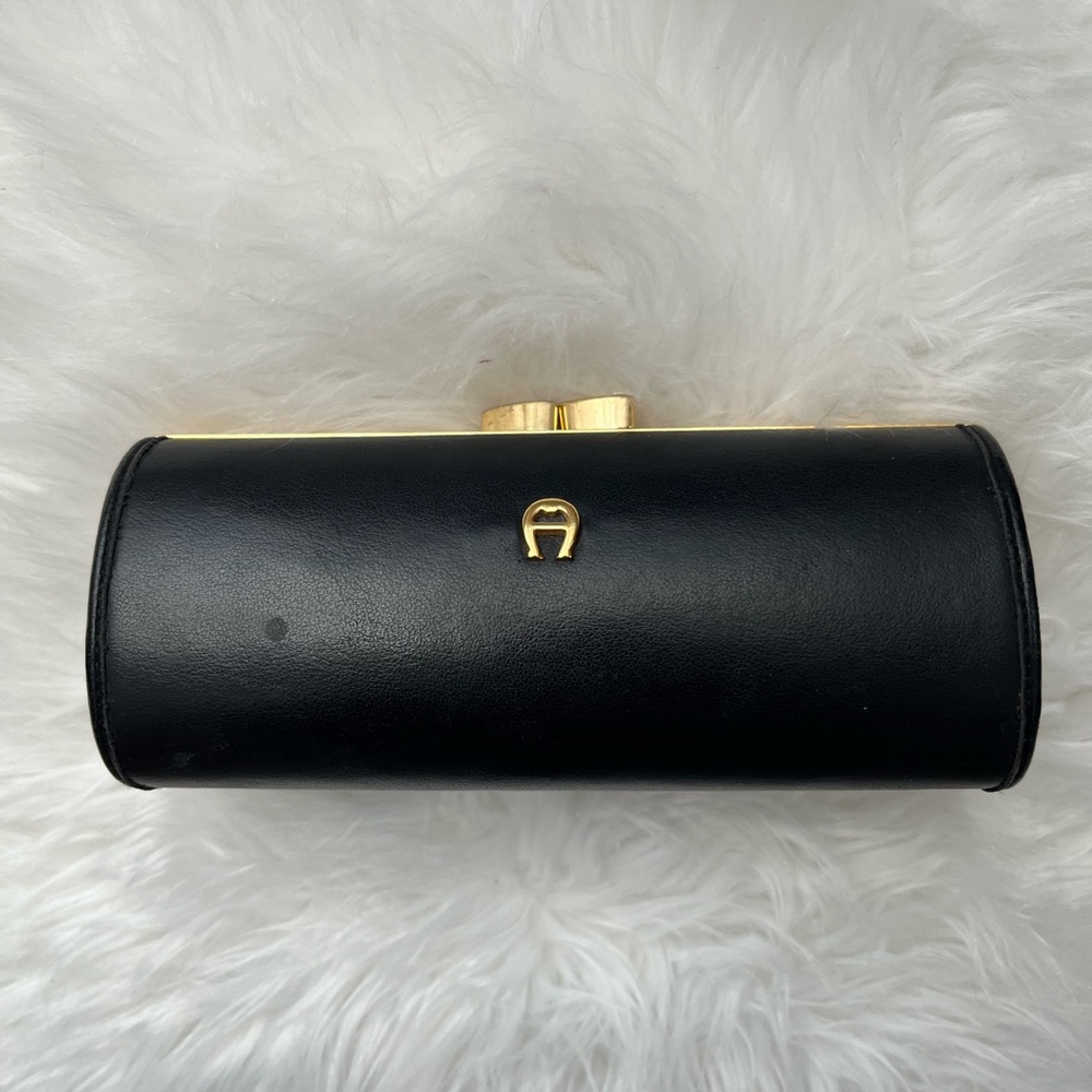 Etienne Aigner Black Eyeglass Case